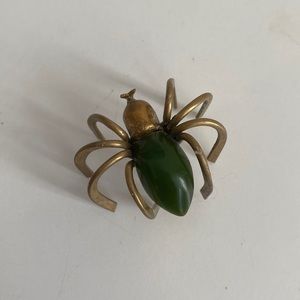 1930s Art Deco Green Bakelite Spider Brooch Riverdale
